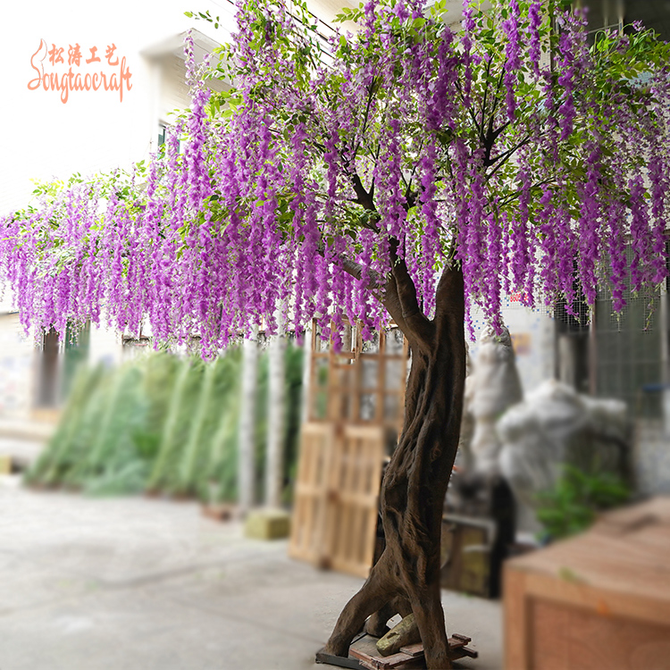 廣州假樹廠家制作仿真紫藤花樹的過程細(xì)節(jié)有哪些？